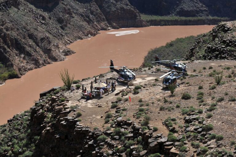 Grand Canyon Floor Landing Helicopter